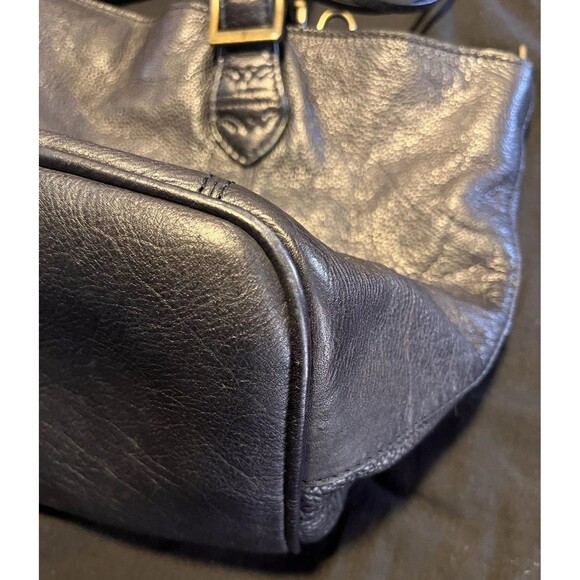 Frye Caelan Leather Crossbody Handbag Medium Size Smokey Gray Satchel - Picture 14 of 16